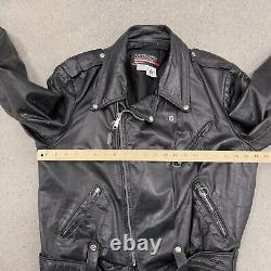 Vintage Brooks Made In USA Leather Motorcycle Moto Racer Biker Jacket Medium