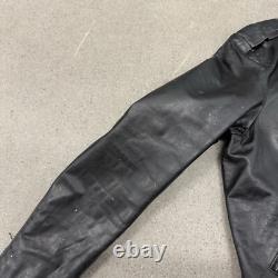 Vintage Brooks Made In USA Leather Motorcycle Moto Racer Biker Jacket Medium