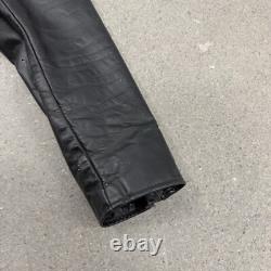 Vintage Brooks Made In USA Leather Motorcycle Moto Racer Biker Jacket Medium