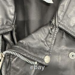 Vintage Brooks Made In USA Leather Motorcycle Moto Racer Biker Jacket Medium