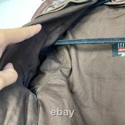 Vintage Brooks Motorcycle Leather Jacket Men's S/M Brown Distressed Rider 70-80s