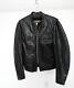 Vintage Brooks Sportswear Full Zip Motorcycle Biker Leather Jacket Black Men's