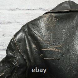 Vintage Buco J-82 Leather Motorcycle Jacket Size 42 Black