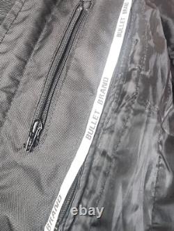 Vintage Bullet Brand Biker Leather Motorcycle Jacket Cafe Size 56 Heavy