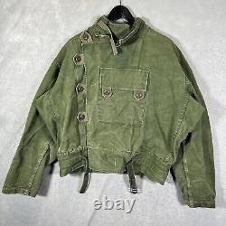 Vintage C54 Swedish Motorcycle Squadron Military Jacket Adult Un-Lined Green