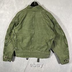 Vintage C54 Swedish Motorcycle Squadron Military Jacket Adult Un-Lined Green