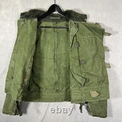 Vintage C54 Swedish Motorcycle Squadron Military Jacket Adult Un-Lined Green