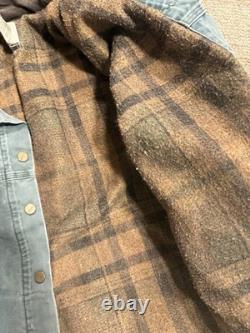 Vintage CARHARTT J10 Blanket Lined Trucker Jacket HTG Hunter Green Men Large L