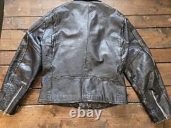 Vintage COOPER Black Leather Motorcycle Jacket. Biker. Men's