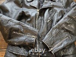 Vintage COOPER Black Leather Motorcycle Jacket. Biker. Men's