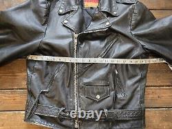 Vintage COOPER Black Leather Motorcycle Jacket. Biker. Men's