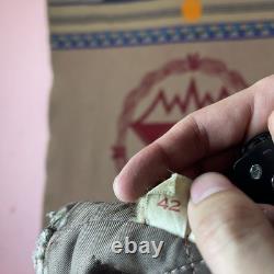 Vintage Cafe Racer Leather Motorcycle Jacket Brown Mens 42