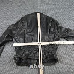 Vintage California Creations Leather Moto Jacket Mens Medium Black Motorcycle