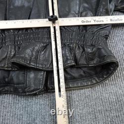 Vintage California Creations Leather Moto Jacket Mens Medium Black Motorcycle