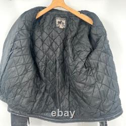 Vintage California Creations Leather Motorcycle Jacket 46 Made In USA (scuffs)