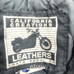 Vintage California Creations Leather Motorcycle Jacket 46 Made In USA (scuffs)
