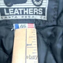 Vintage California Creations Leather Motorcycle Jacket 46 Made In USA (scuffs)