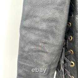 Vintage California Creations Leather Motorcycle Jacket 46 Made In USA (scuffs)