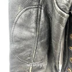 Vintage California Creations Leather Motorcycle Jacket 46 Made In USA (scuffs)