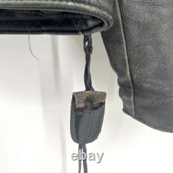 Vintage California Creations Leather Motorcycle Jacket 46 Made In USA (scuffs)