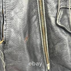 Vintage California Creations Leather Motorcycle Jacket 46 Made In USA (scuffs)