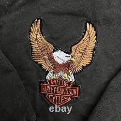 Vintage Carhartt Harley Davidson Sandstone Active Hoodie Biker Workwear Jacket