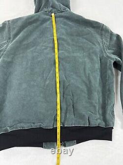 Vintage Carhartt J150 HTG Active Jacket Lined Hooded Green Mens Large