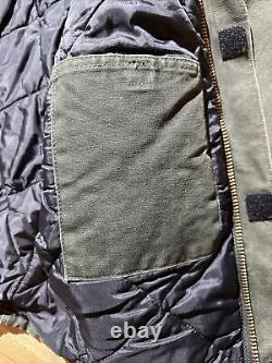 Vintage Carhartt Jacket Mens Large Green Moss Canvas Lined J22 MOS Full Zip Work