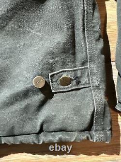 Vintage Carhartt Jacket Mens Large Green Moss Canvas Lined J22 MOS Full Zip Work