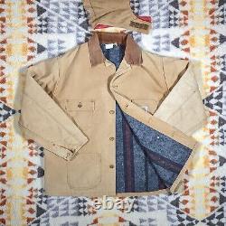 Vintage Carhartt XL Duck Tan Lined WIP USA Made Distressed Work Packer Jacket