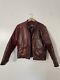 Vintage Champlain Leather Motorcycle Jacket Red Sz M