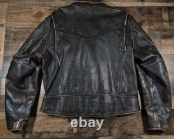 Vintage Chief Firstgear Hein Gericke Motorcycle Jacket Mens XL Brown Leather 90s