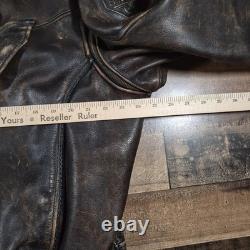 Vintage Chief Firstgear Hein Gericke Motorcycle Jacket Mens XL Brown Leather 90s