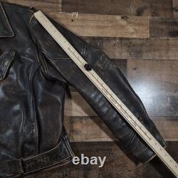 Vintage Chief Firstgear Hein Gericke Motorcycle Jacket Mens XL Brown Leather 90s