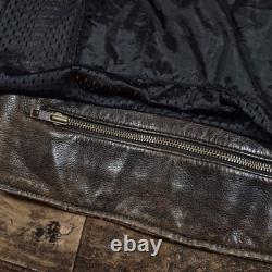 Vintage Chief Firstgear Hein Gericke Motorcycle Jacket Mens XL Brown Leather 90s