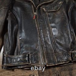 Vintage Chief Firstgear Hein Gericke Motorcycle Jacket Mens XL Brown Leather 90s