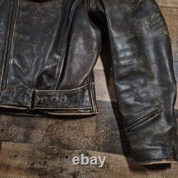 Vintage Chief Firstgear Hein Gericke Motorcycle Jacket Mens XL Brown Leather 90s