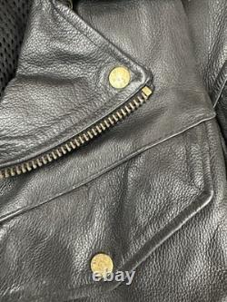 Vintage Classic Perfecto Leather Motorcycle Jacket Size 44