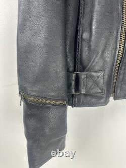 Vintage Classic Perfecto Leather Motorcycle Jacket Size 44