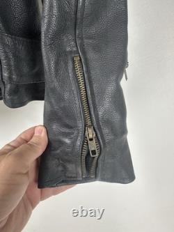 Vintage Classic Perfecto Leather Motorcycle Jacket Size 44