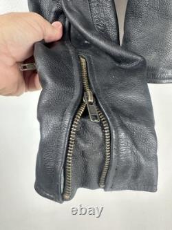 Vintage Classic Perfecto Leather Motorcycle Jacket Size 44