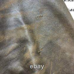 Vintage Collezione SA Leather Bomber Jacket Mens Size 2XL Faded Motorcycle Biker