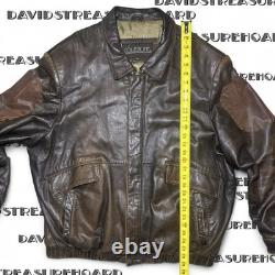 Vintage Collezione SA Leather Bomber Jacket Mens Size 2XL Faded Motorcycle Biker