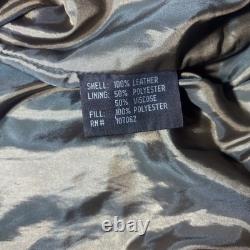 Vintage Collezione SA Leather Bomber Jacket Mens Size 2XL Faded Motorcycle Biker