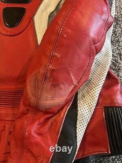 Vintage Cortech Leather Biker Moto Jacket- Red