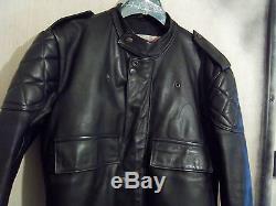 Vintage Crusader Mike Lewis Leathers Police Issue Motorcycle Jacket Size M