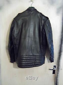 Vintage Crusader Mike Lewis Leathers Police Issue Motorcycle Jacket Size M