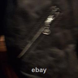 Vintage Cycle Rider Black Leather Motorcycle Jacket Size 42