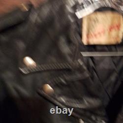 Vintage Cycle Rider Black Leather Motorcycle Jacket Size 42