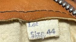 Vintage Cycle Rider Leather Men Jacket- Brown Color Size 44